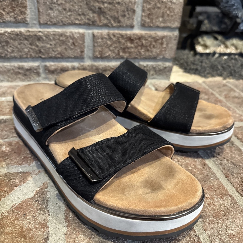 Vionic Strappy Sandals Womens Size 11 Medium Black Straps Platform Beach